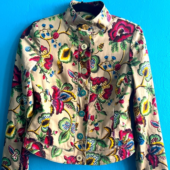 Eccoci ~ Beautiful Floral Print Jacket SIZE 0 - Picture 1 of 15